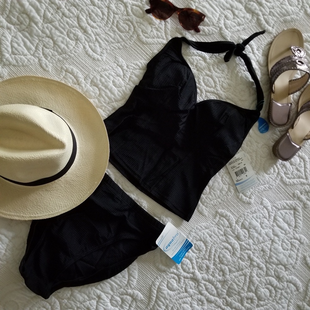 Halter Tankini + High Waisted Bottoms